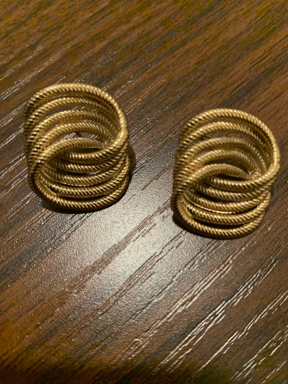 Anne Klein Gold-Tone Twisted Coil Hoop Earrings